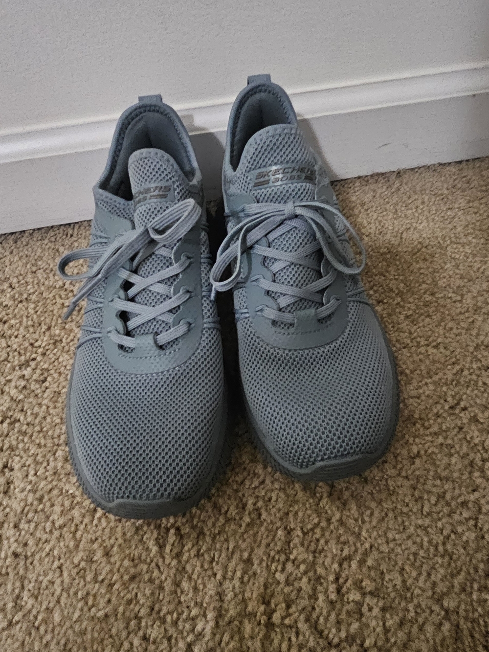 Skechers Men's Athletic Mesh Lace-Up Sneakers - Light Blue